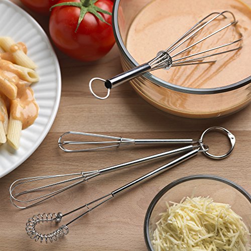 Fox Run 16607 Mini Whisks, Chrome Plated, Set of 4