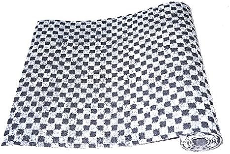 Amazon フリーカット生地 フロアマット カーマット 約１５０ｃｍ 約５０ｃｍ チェック 黒 灰 １枚 Fba フロアマット 車 バイク