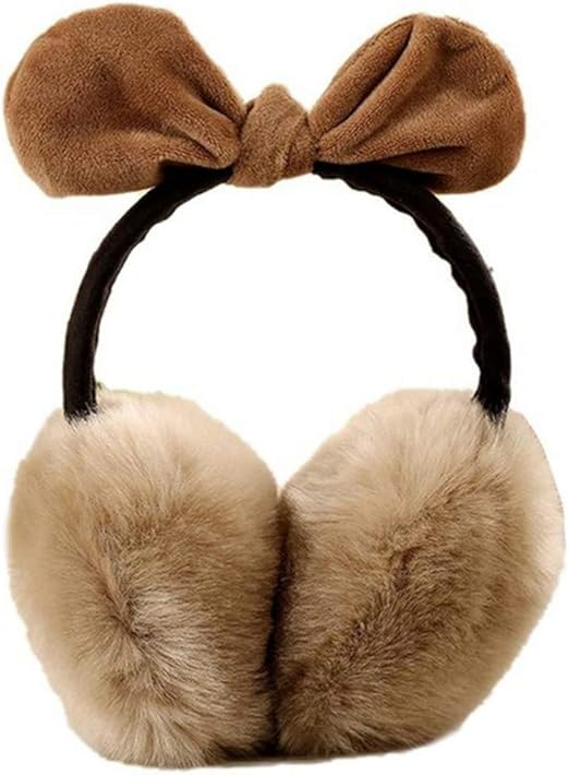 Winter Earmuff, Adjustable Cute Butterfly Knot Plush Earmuff Winter Ear