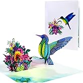CNLITIHEKA 3D Hummingbird Pop Up Cards - Happy Birthday, Father's Day, Anniversary, Valentine's, Thank You