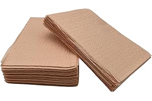 SANDHILL TOOLS Disposable Dental Patient Waterproof Bibs 13"x18" with Poly Back, 3 Layer Bibs with Poly Back for Tattoo, Dental, Medical, Nail Tray or Table Covers (Peach) (Pack of 50)