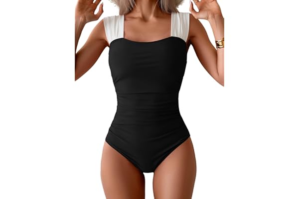B2prity one piece coverage swimwear with wide straps