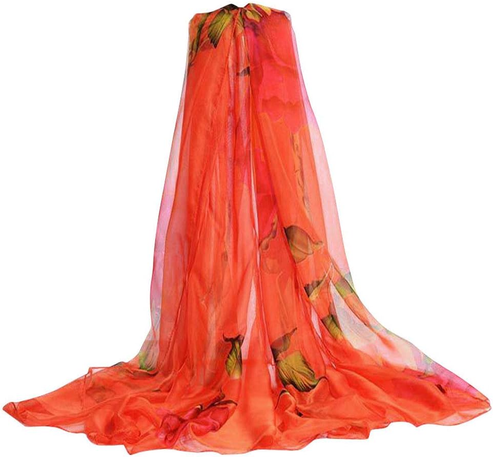 DAMILY Women Sarong Roses Print Beach Cover up Waist Wrap