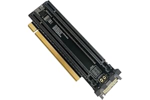 PCIe-Bifurcation X16 to X8X8 Expansion Card PCIE Gen4 X16 1 to 2 Port Split Adapter Card 4P Power Port