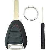 Smart Key Fob Case Shell Fits for Porsche Boxster 987 Cayman 911 997 Replacement Car Key Housing Outer Cover (3 Buttons)