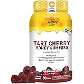 Country Life® Tart Cherry Honey Gummies - Non-GMO - Certified Gluten Free - Certified Vegetarian by AVA –to Support Muscle Recovery After Exercise***