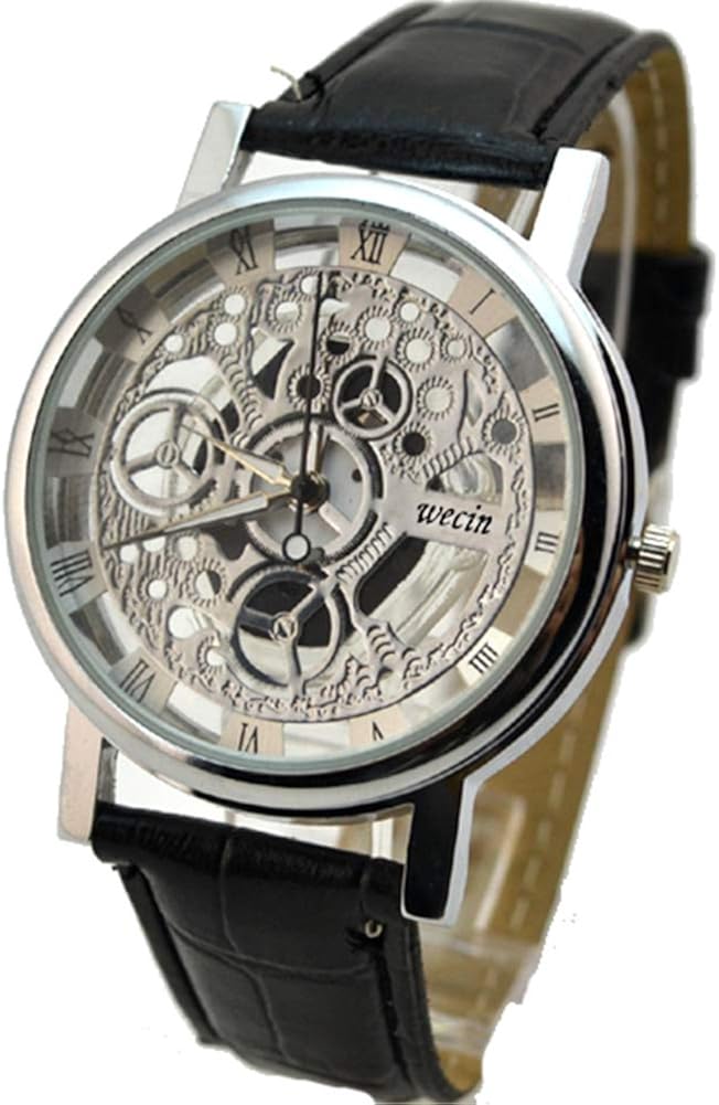 Montre à Quartz mécanique à Double Face pour Homme Double Face Transparente Aiguilles