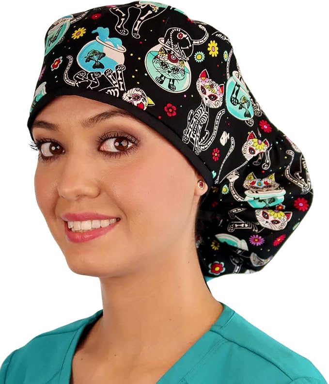 1pc Womens Bouffant Scrub Cap for Long 