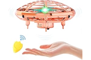 semai Flying Toy Mini Drone for Kid, Hand Controlled Flying Ball with LED Light, UFO Helicopter with 2 Speed, Easy Indoor Out