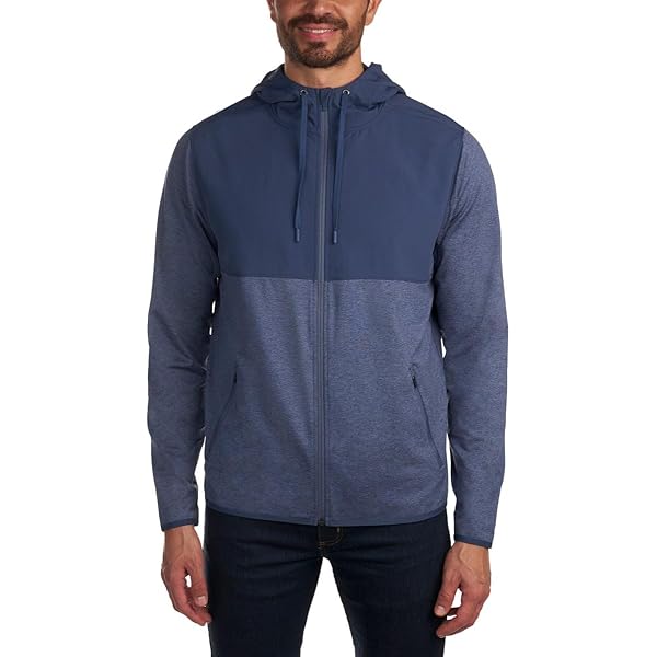 KIRKLAND Signature Men's Mixed Media Jacket, Woven and Knit Fabric