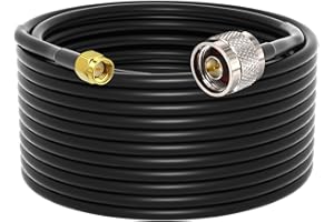 YOTENKO N Male to SMA Male Cable 49.2 ft, RG58 Coaxial Cable SMA to N Type Extension Cable Flexible 50 ohm Coax for ADS-B/Phone Signal Booster/Router/LTE Antenna/GPS Receiver/Security Camera