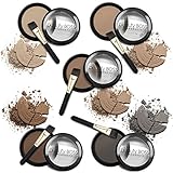 Professional Eyebrow Powder, Natural Water Resistant Brow Fill-in Make Up with Angled Brush, Rich Color Micro-fine Powder for Perfect Sculpted Eyebrows