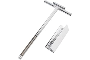 MEKOTRIN Soil Sample Probe with Ejector Tubular, Max 31.22in Stainless Steel Soil Test Kits Tubular T-Style Handle with Eject