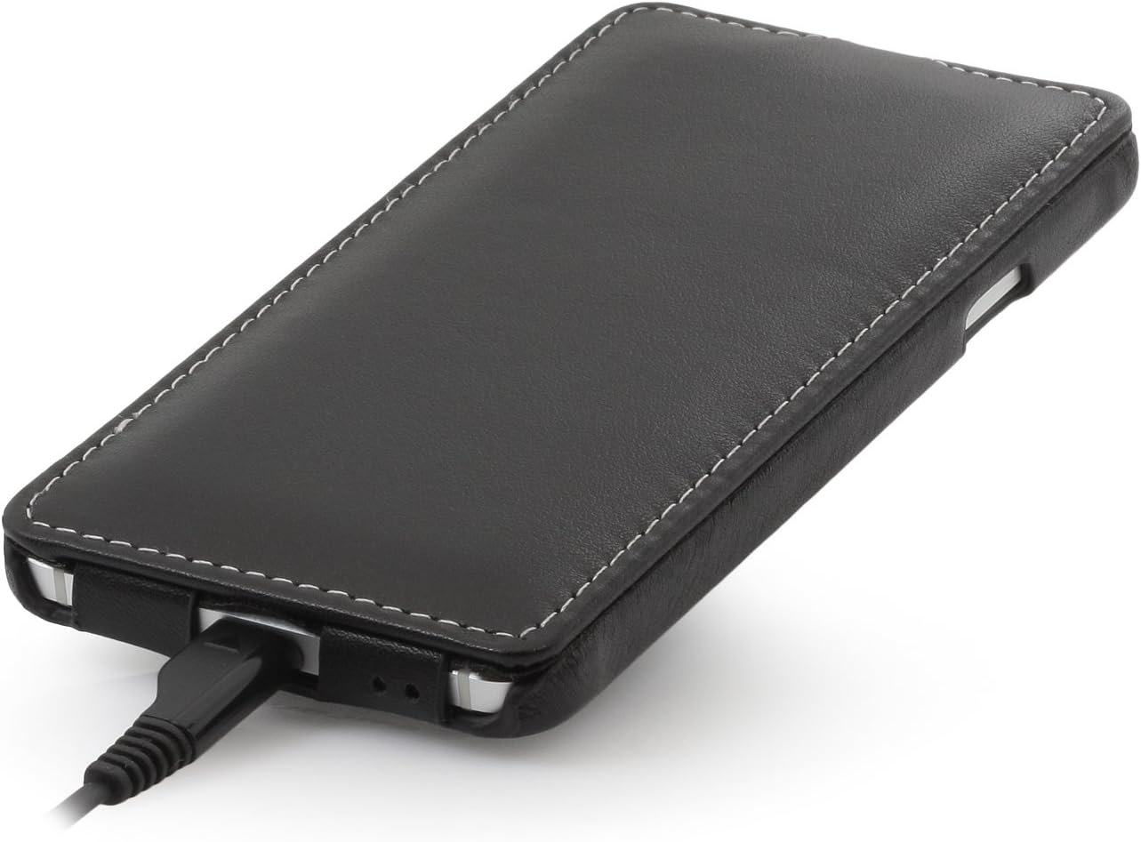 StilGut® UltraSlim Leather Case for Samsung Galaxy Alpha, Black Nappa - Image 5