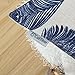 CaliTime Canvas Throw Pillow Cover Case for Couch Sofa Home Decoration Peacock Feathers 18 X 18 Inches Navy Blue