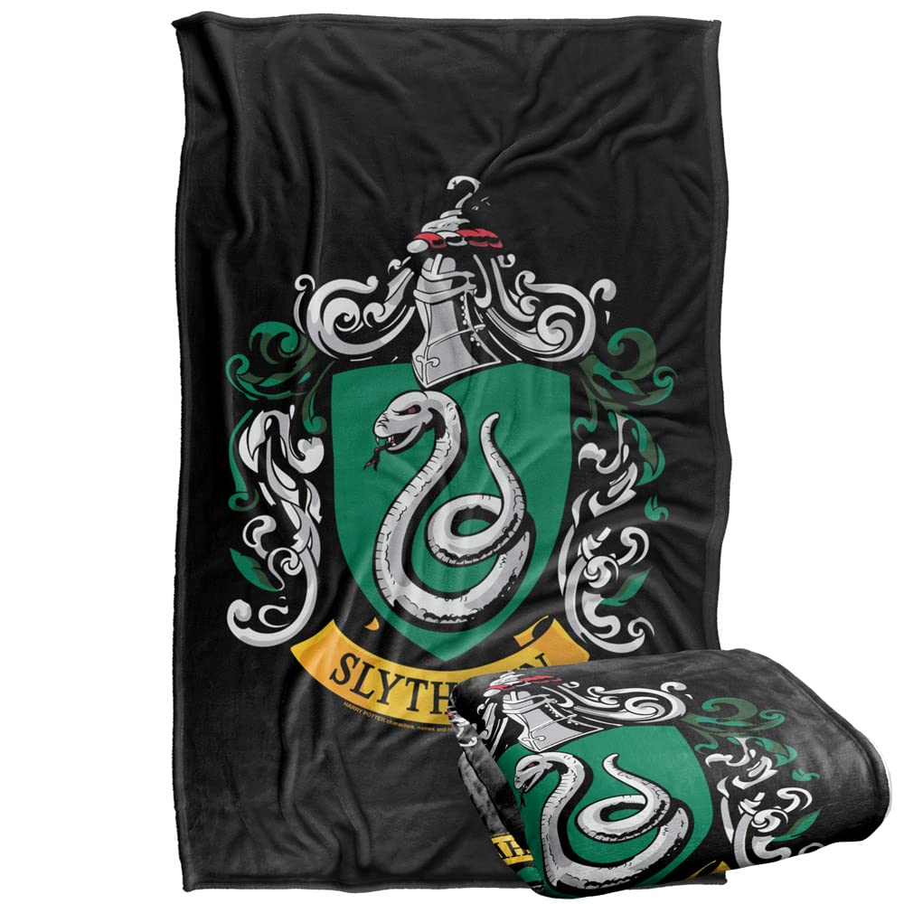 Harry Potter Slytherin Crest Black Silky Touch