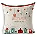 Tailbox Decorative Santa Claus Throw Pillow Covers Merry Christmas Series Cotton Linen Square Throw Pillow Case Xmas Decorations Cushion Cover for Home Office Sofa Couch 18