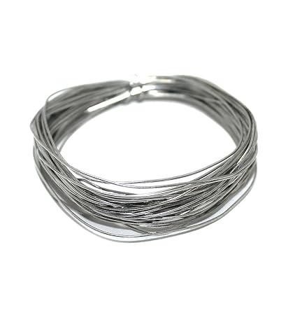 Beadsnfashion Brass Craft Wire DIY Silver Wire for Jewellery Making, Beading Wire, Craft Work, Flower Making, Hobby Crafts and School Crafts Project, 15 Mtrs, 24 Gauge Wire Thick (0.55 mm)