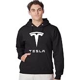 BestSyracuse Tesla Motors Logo Hoodie Sweatshirt Black Long Sleeve Pullover
