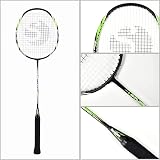 Senston 2 Pieces Graphite Shaft Badminton Racket Isometric Head Red Green view 5