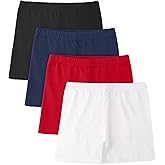 BOOPH 4 Pack Girls Bike Shorts Cartwheel Shorts for Toddlers Kids Under Dress Dance Short 5-14 Years