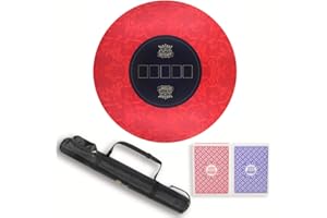 GUTSHOT Foldable Casino Quality Poker Mat | Water Resistant Poker Table Cloth, Soft Multi-Spandex | Waterproof, Noise-Free Gameplay | Includes Carrying Bag and 2 Gift Poker Card Packs