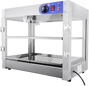2 Tier Commercial Countertop Food Pizza Warmer 750W 24x20x15