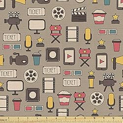 Lunarable Movie Theater Fabric by The Yard, Retro