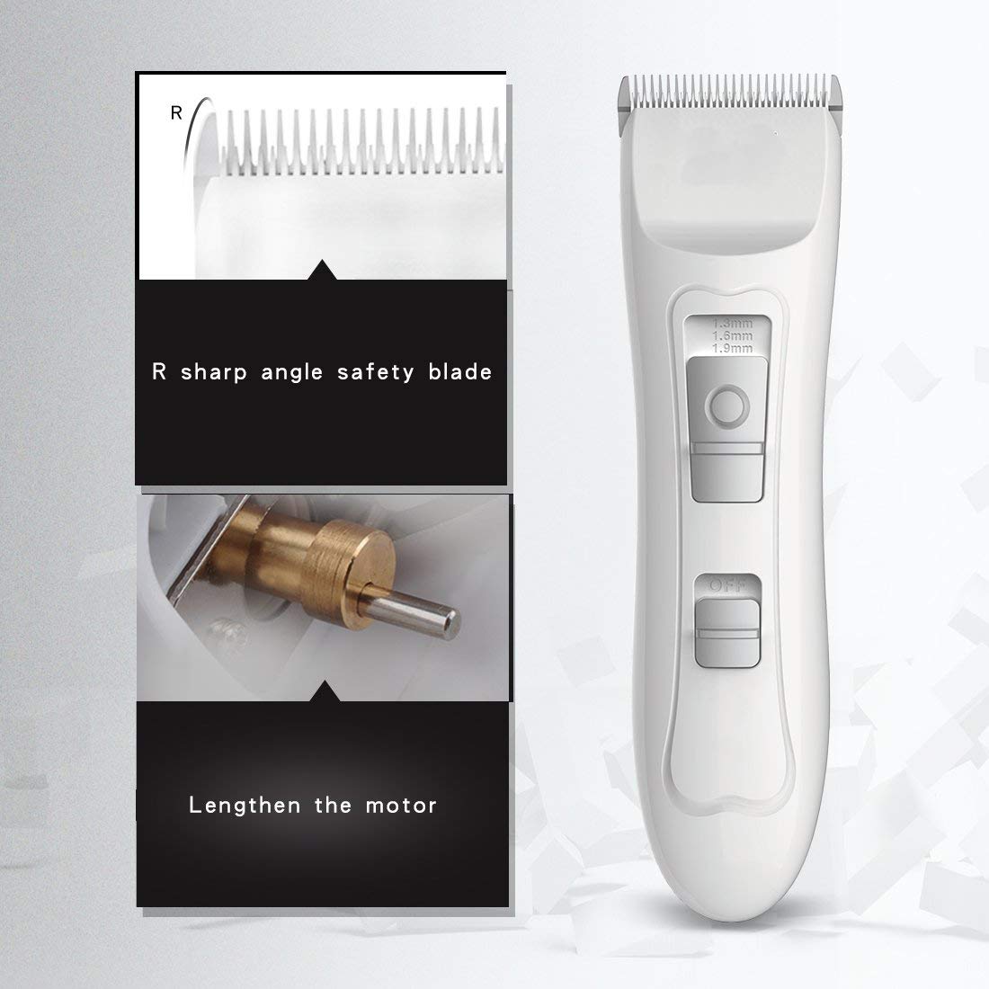 Anewgift Pet Hair Clipper Dogs Cats Cordless Professional Grooming Trimming Kit Set