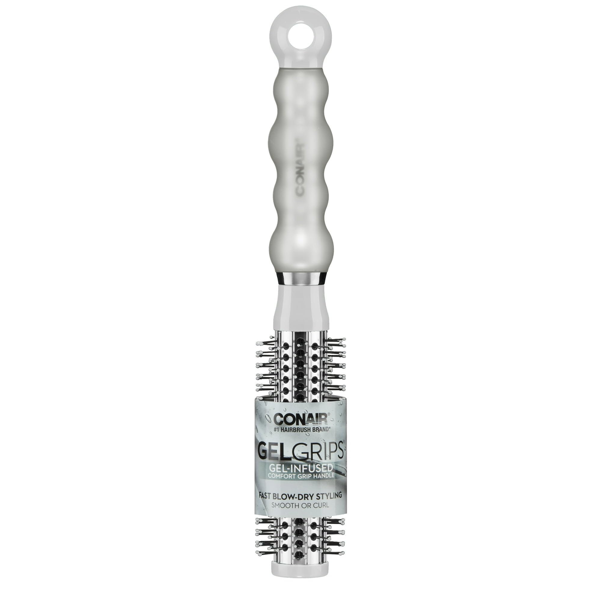 Photo 1 of Conair Gel Grips Round Vented Hair Brush, Fast Blow-Dry Styling, Comfort Grip Handle, Smooth or Curl, Lightweight & Travel-Friendly, Random Color, 1-Piece