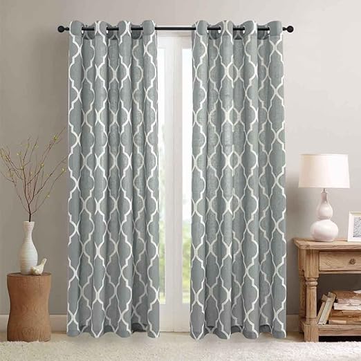 Amazon Com Moroccan Tile Print Geometry Curtains For Living Room