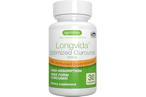 IGENNUS HEALTHCARE NUTRITION Igennus Longvida Lipidated Curcumin 500mg, Ultra Bioavailable & Sustained Action, 65x Higher Plasma Levels, Intensive Support, Free-Form Curcumin, Vegan, 30 Capsules