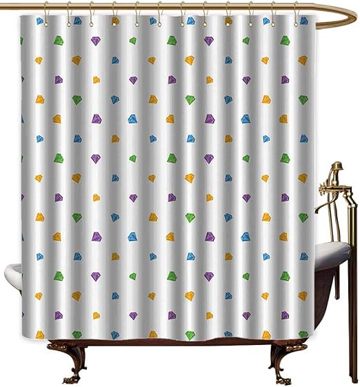 Amazon Com Starsart Shower Curtains Longer Than 72 Diamond Decor