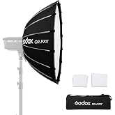 Godox QR-P70T 27.6in/70cm Softbox Bowens Mount Parabolic Softbox | Quick Release with Carry Bag 2 Diffusers for Photography Shooting Continous Light Monolights Vedio Portrait Shooting