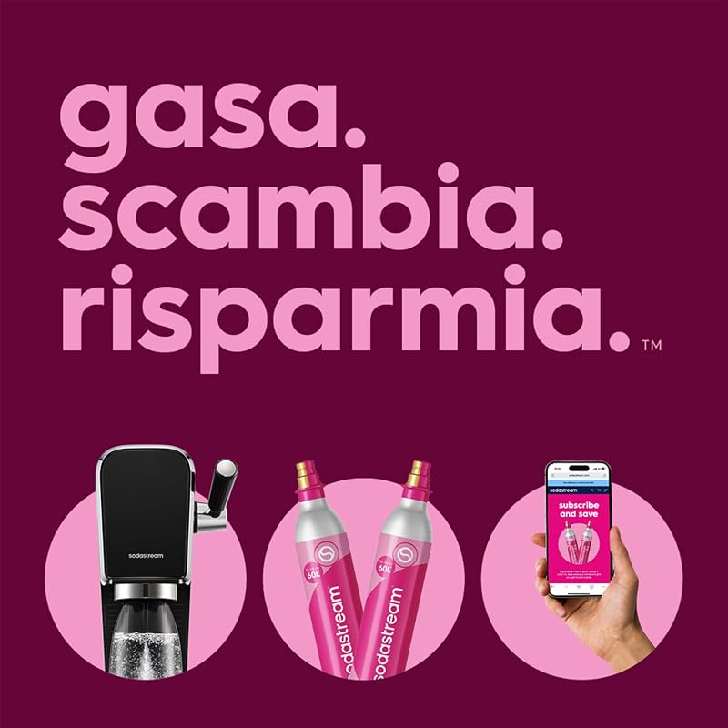Art – Gasatore per realizzare acqua frizzante e bevande, nero