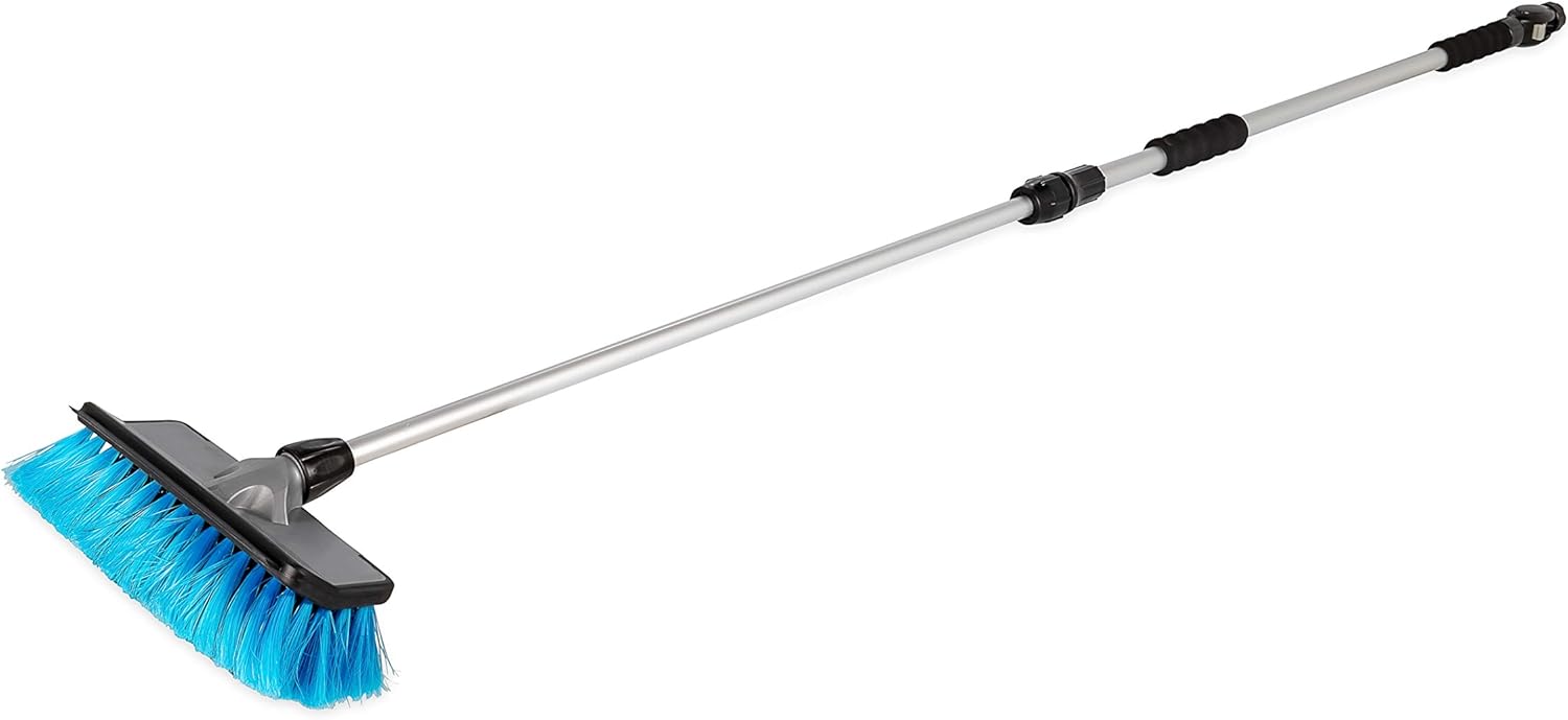 Camco RV Flow-Through Wash Brush with Adjustable Handle (43633), Black/Gray: Automotive