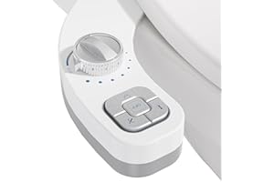 Clirass Non-Electric Hot and Cold Water Bidet Attachment for Toilet Seat,Self-Cleaning, Dual Nozzle(Frontal & Rear Wash),Adjustable Water Pressure (Silver)