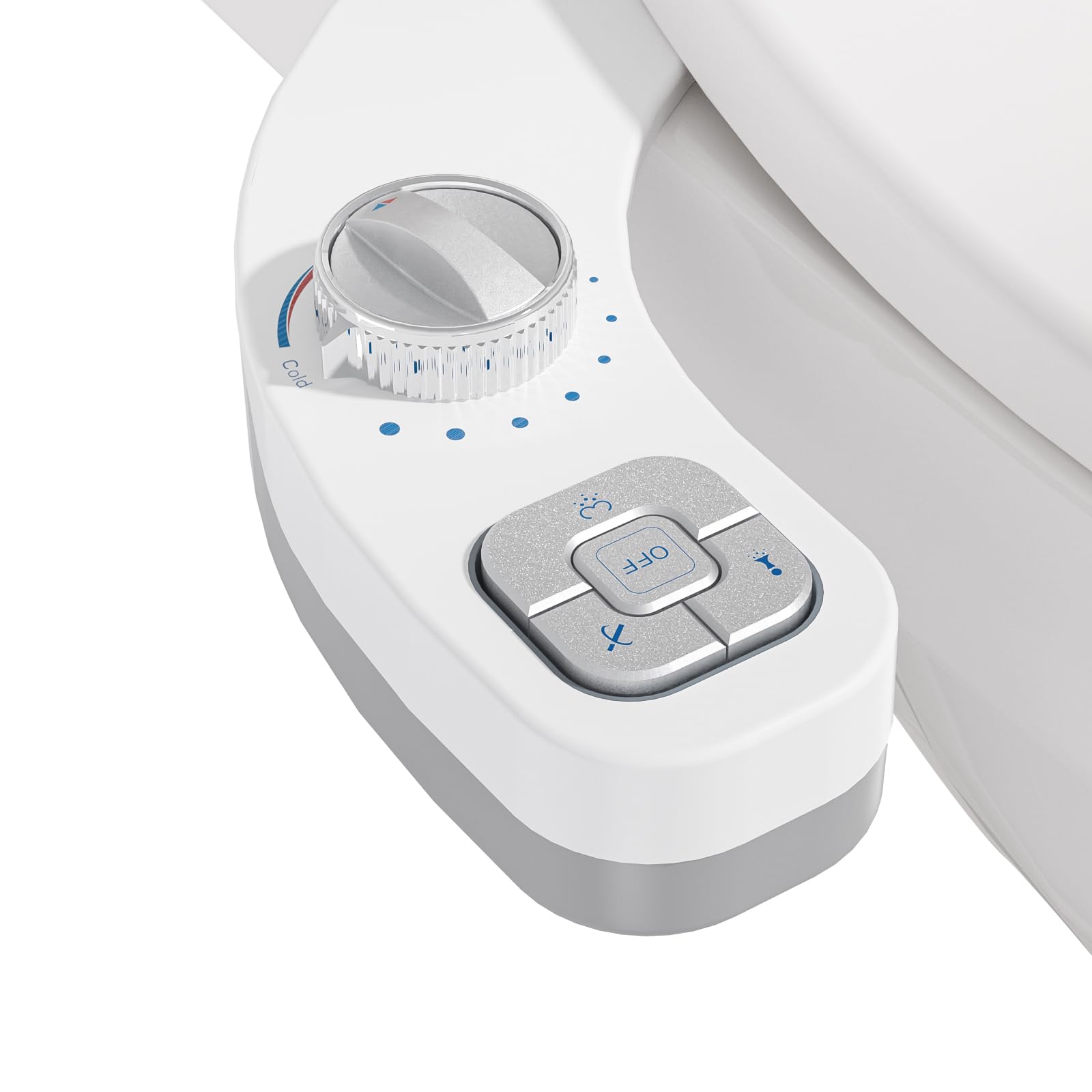 Photo 1 of Clirass Non-Electric Hot and Cold Water Bidet Attachment for Toilet Seat,Self-Cleaning, Dual Nozzle(Frontal & Rear Wash),Adjustable Water Pressure (Silver)
