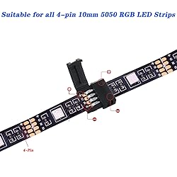 30 Pieces RGB LED Strip Connector Full Kit, 4 Pin