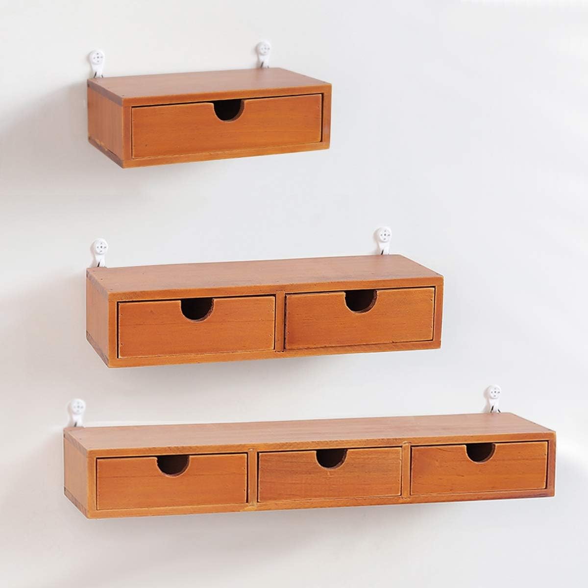 XLitDe Rustic Wall Shelf With Drawer, for Living Room Bedside