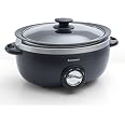 Slow Cooker Chefman 6 Quarti Con Coperchio Bloccabile - Pentola In Ceramica - Nuovo Scatola Aperta