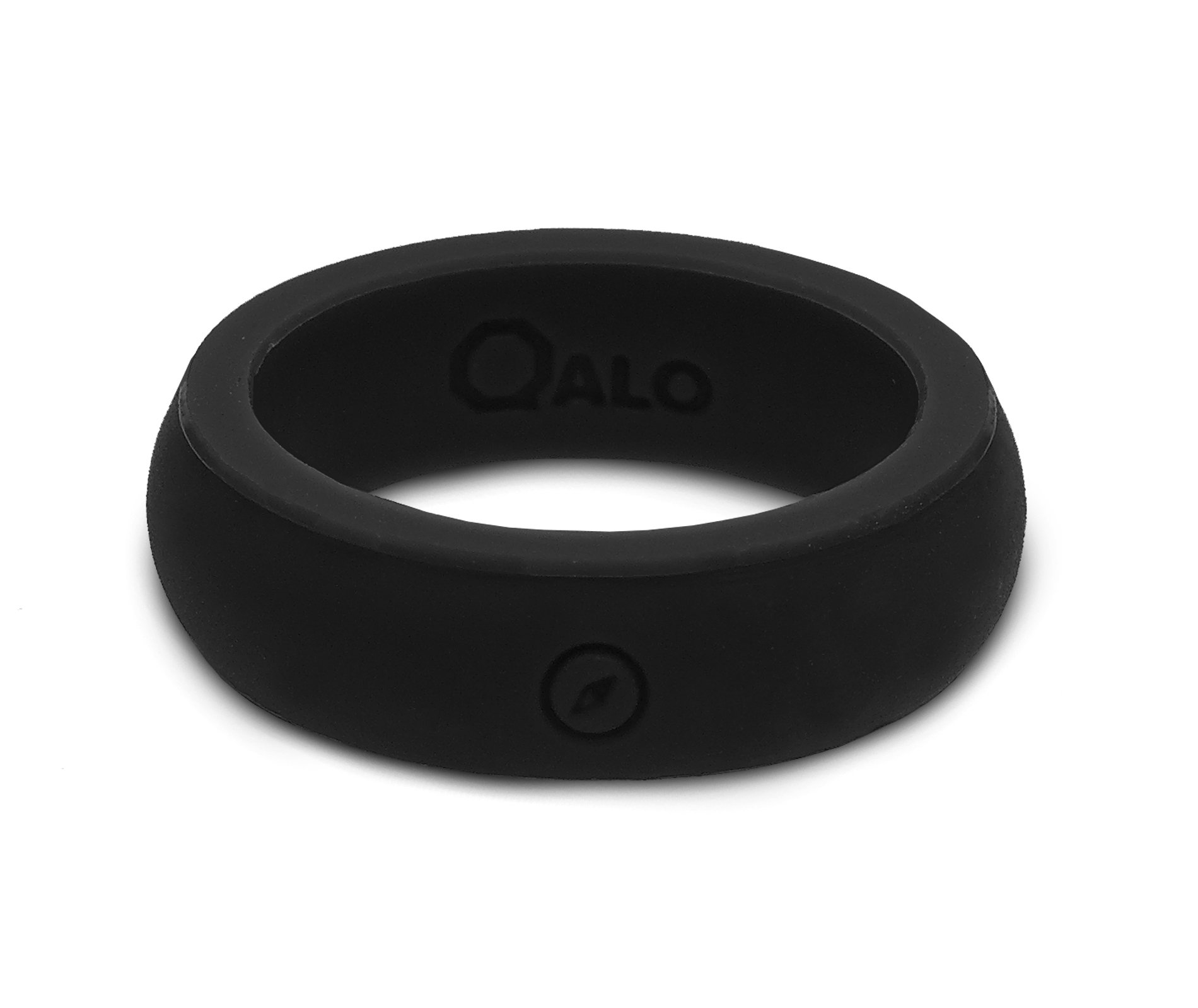 QALO Men's Black Classic Outdoors Silicone Ring Size 12 Amazon