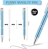 AUAUY Ballpoint Pens 12 Pack Mixed Colors Retractable Aluminum Pens 1mm Ink view 3
