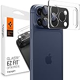 Spigen Camera Lens Screen Protector [GlasTR EZ Fit Optik Pro XL] Designed for iPhone 17 Pro [Case Friendly] - Black [1 Pack]