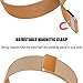 hooroor for Fitbit Ionic Bands Small and Large for Women Men, Fully Magnetic Closure Clasp Mesh Loop Milanese Stainless Steel Metal Band (Burnt Orange, Small)