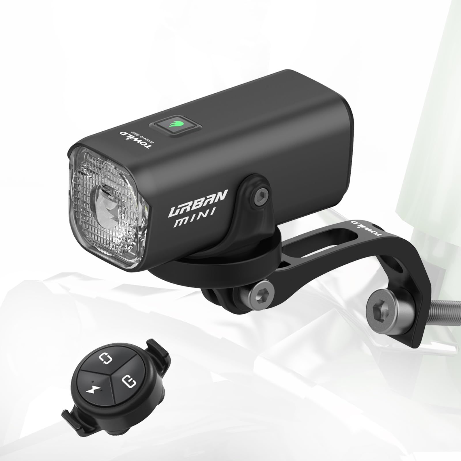 TOWILD 500 Lumen Bike Front Light with Holder for Brompton Folding Bike, 1100 mAh Bicycle Headlight with Wireless Remote & Fork Mount Stand Bracket, IPX6 Waterproof, Type-C Rechargeable