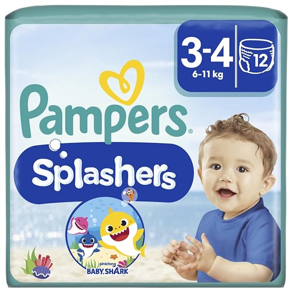 SWIM NAPPIES SPLASHERS SIZE 3-4 CARRY PACK 12