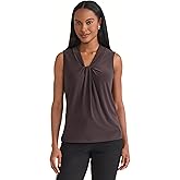 Kasper Women's Sleeveless Knot-Front Top