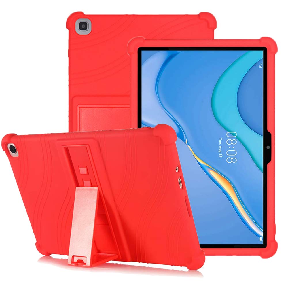 YGoal Silicone Case for Huawei MatePad T 10/Honor Pad X8 10.1- Light Weight Kids Friendly Soft Shock Proof Protective Cover for Huawei MatePad T10, Red