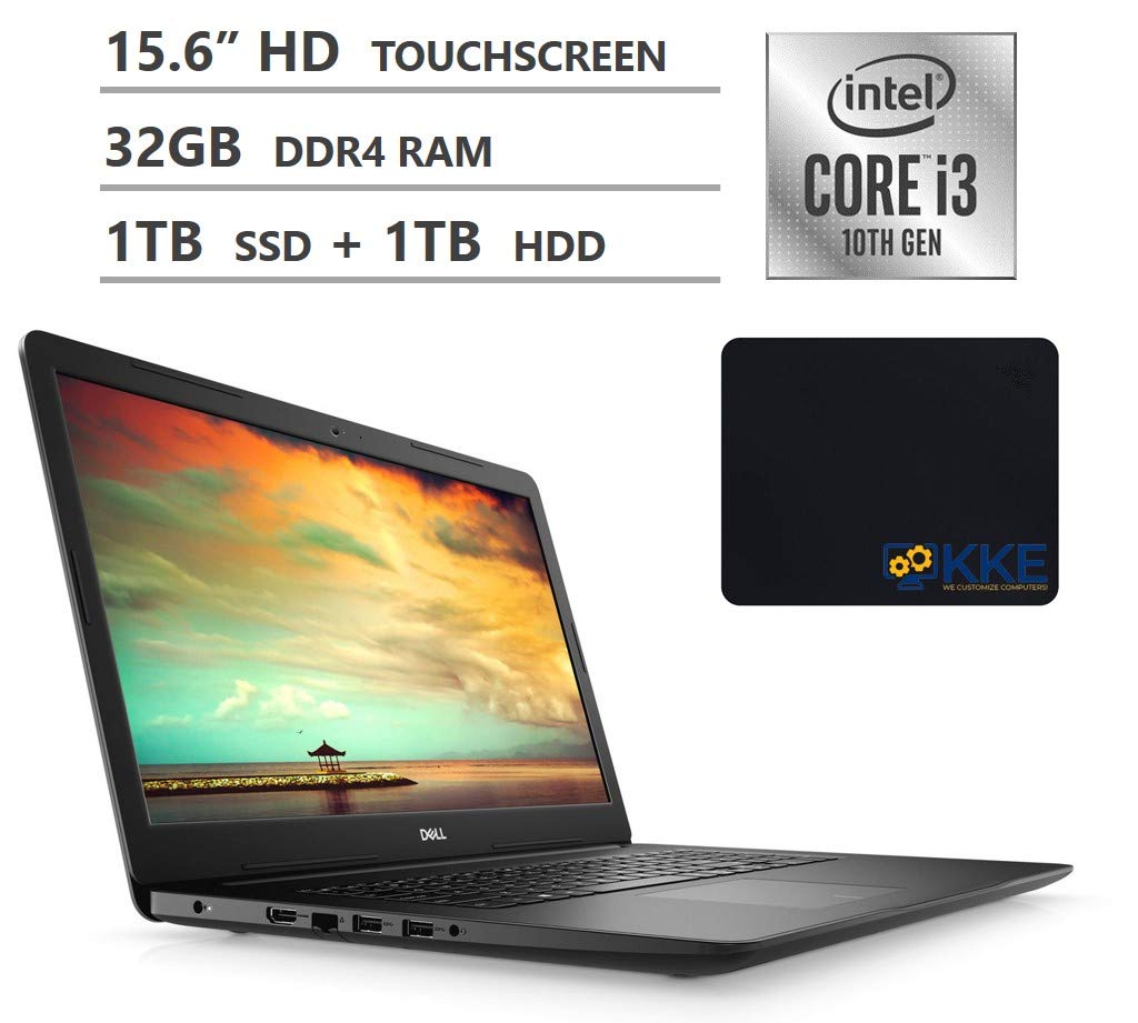 2020 Newest Dell Inspiron 15 Laptop, 15.6" HD Touchscreen, 10th Gen Intel Core i3-1005G1 Processor u